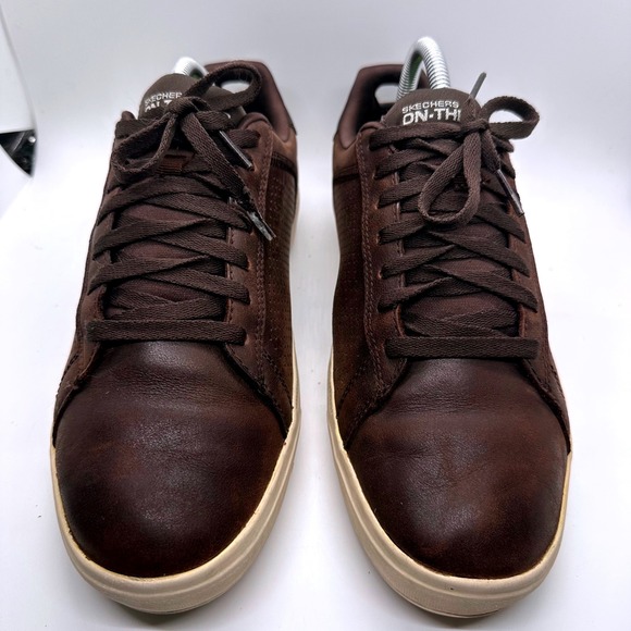 Skechers Other - Skechers On-The-Go Leather Sneakers Casual Cushion Walking Shoes Brown Size‎ 7.5